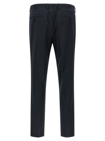 Blue Virgin Wool Two-Piece Suit
