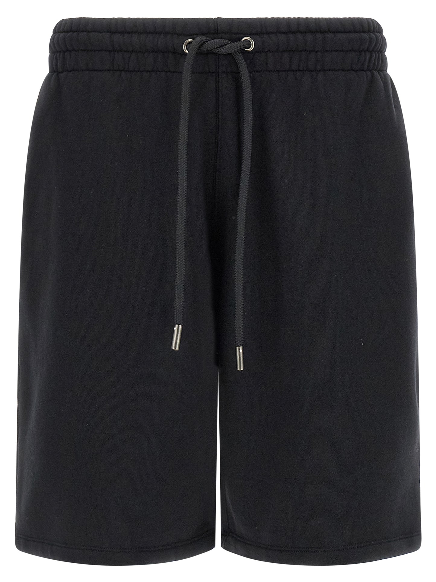 Black Cotton Bermuda Shorts