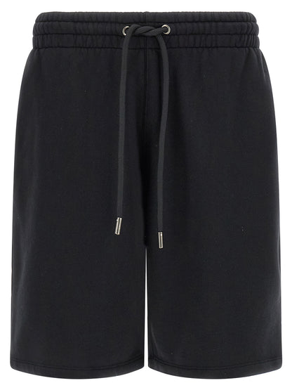 Black Cotton Bermuda Shorts