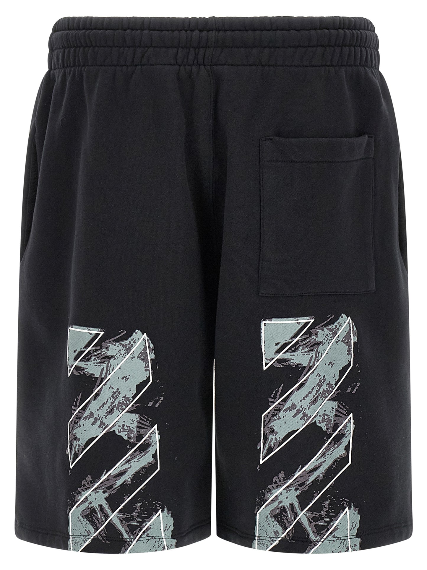Black Cotton Bermuda Shorts