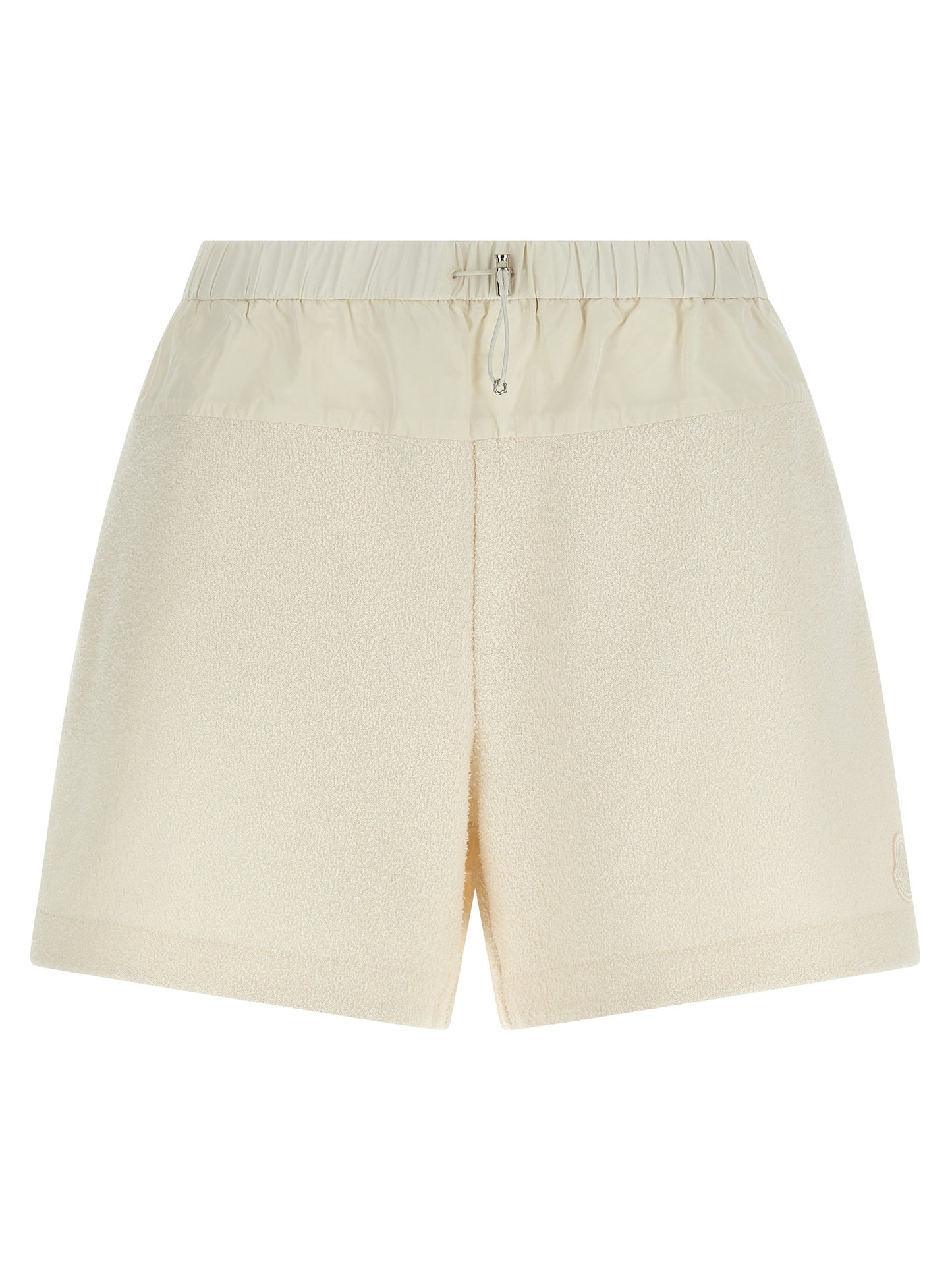 White Polyester Bermuda Shorts