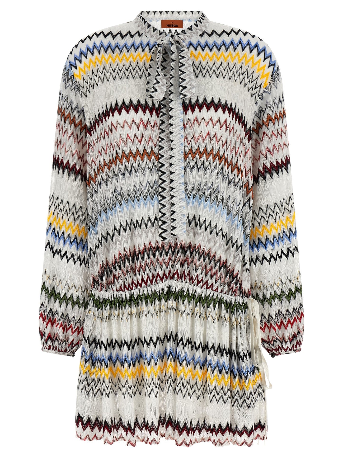 White Viscose Short Dress