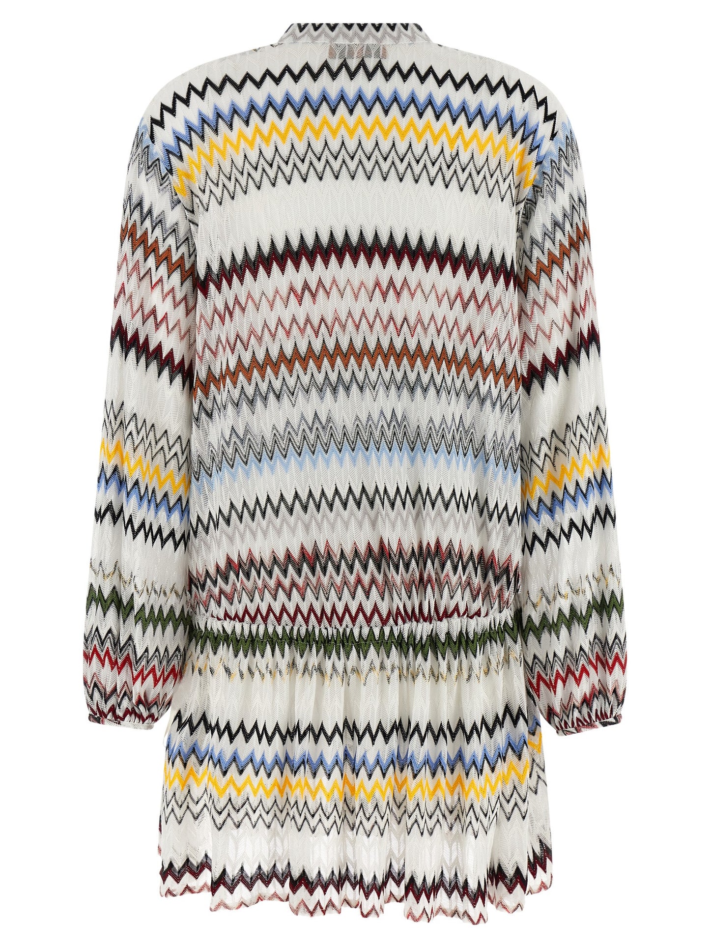 White Viscose Short Dress