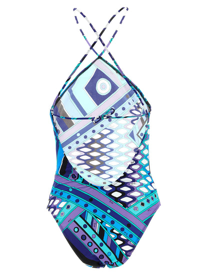 Multicolor Polyamide One-Piece Swimsuit