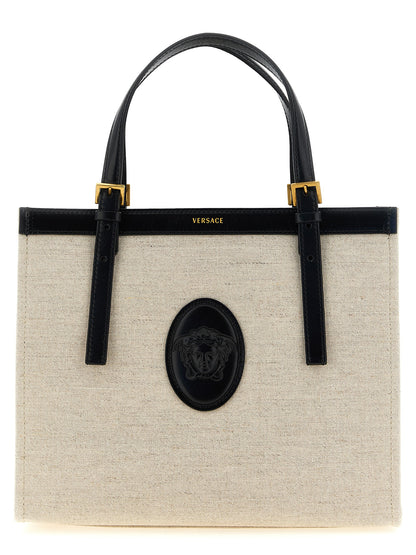 Beige Leather Tote Bag