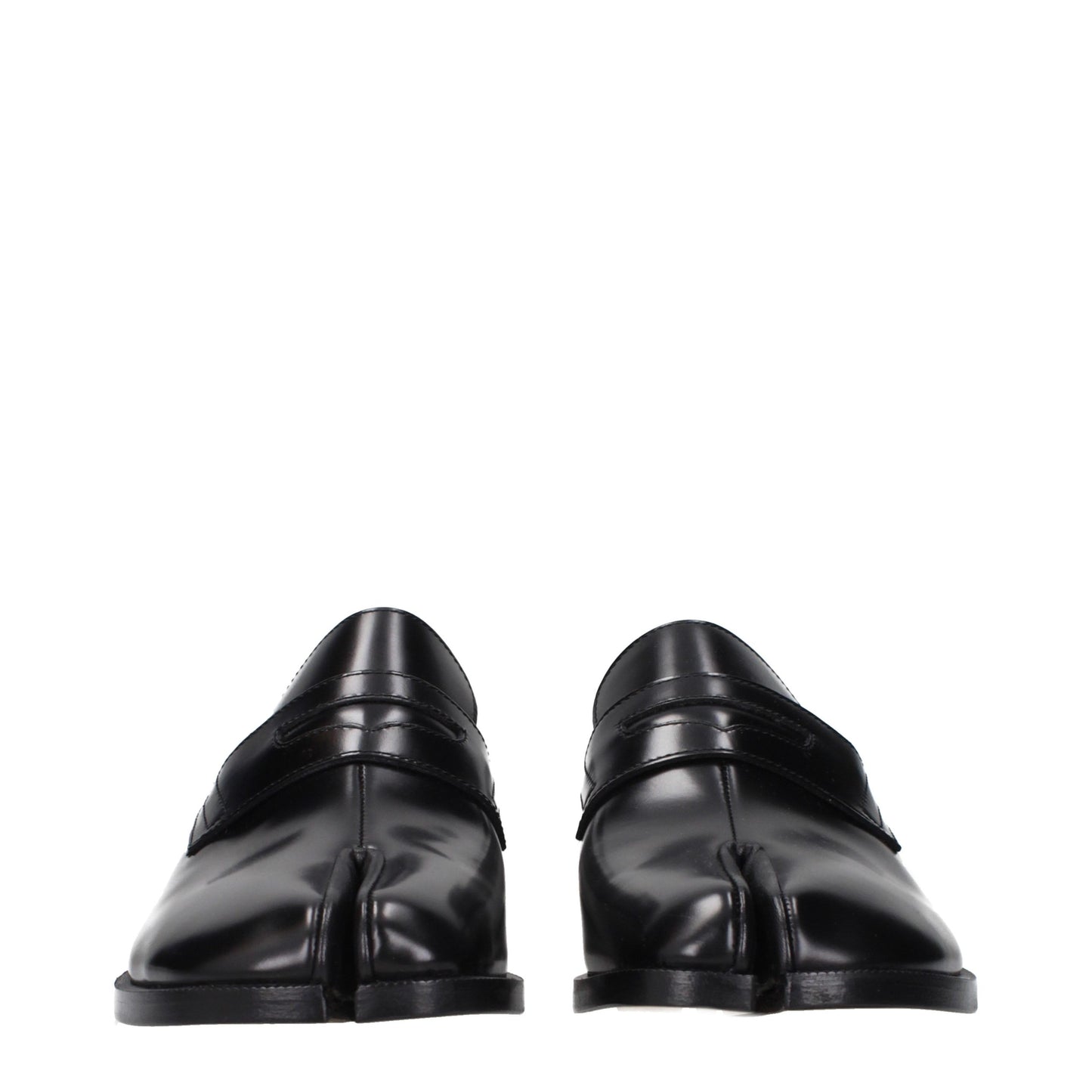Black Leather Slip-On Loafers