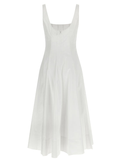 White Cotton Midi Dress
