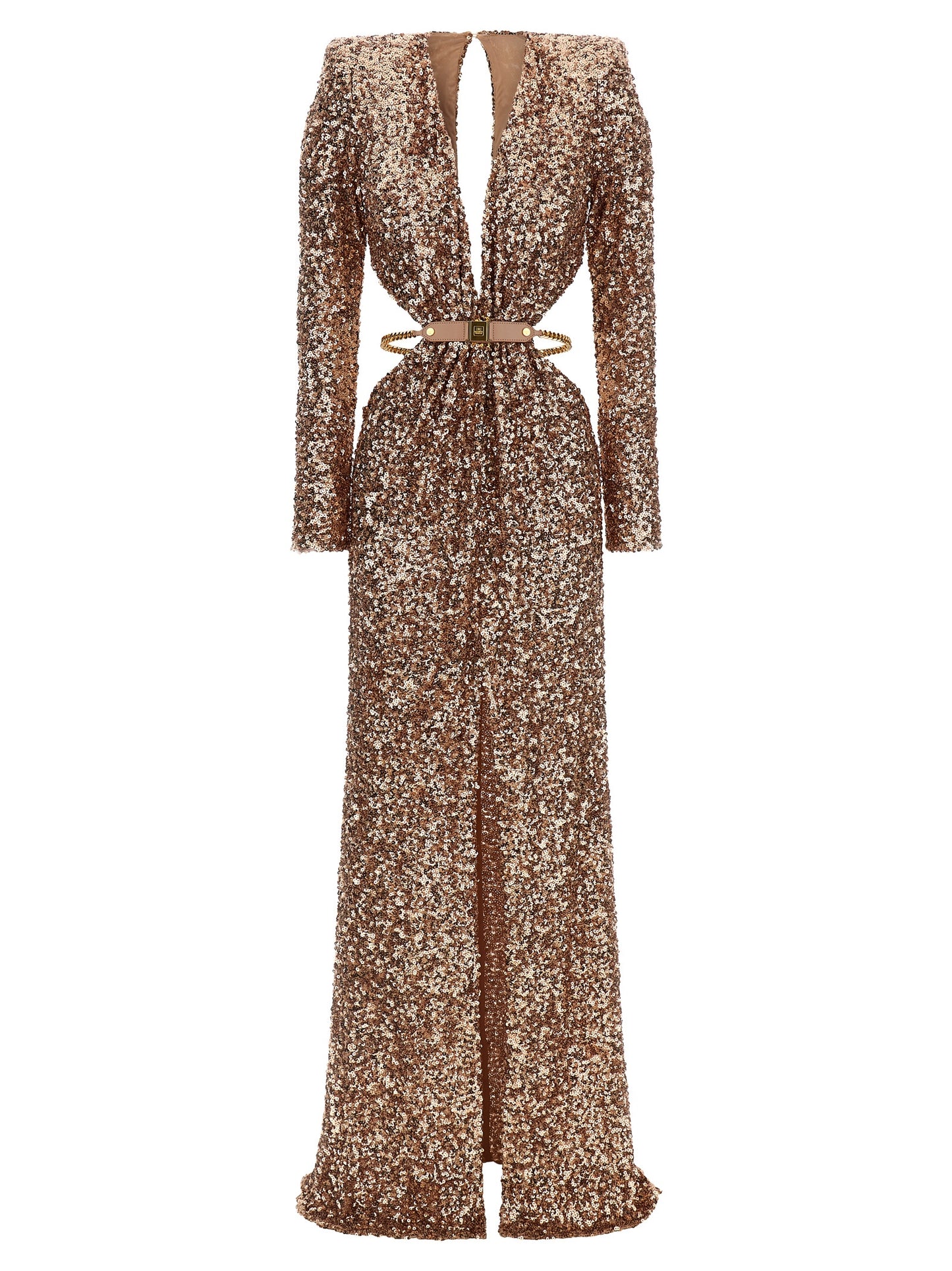 Multicolor Polyester Long Dress