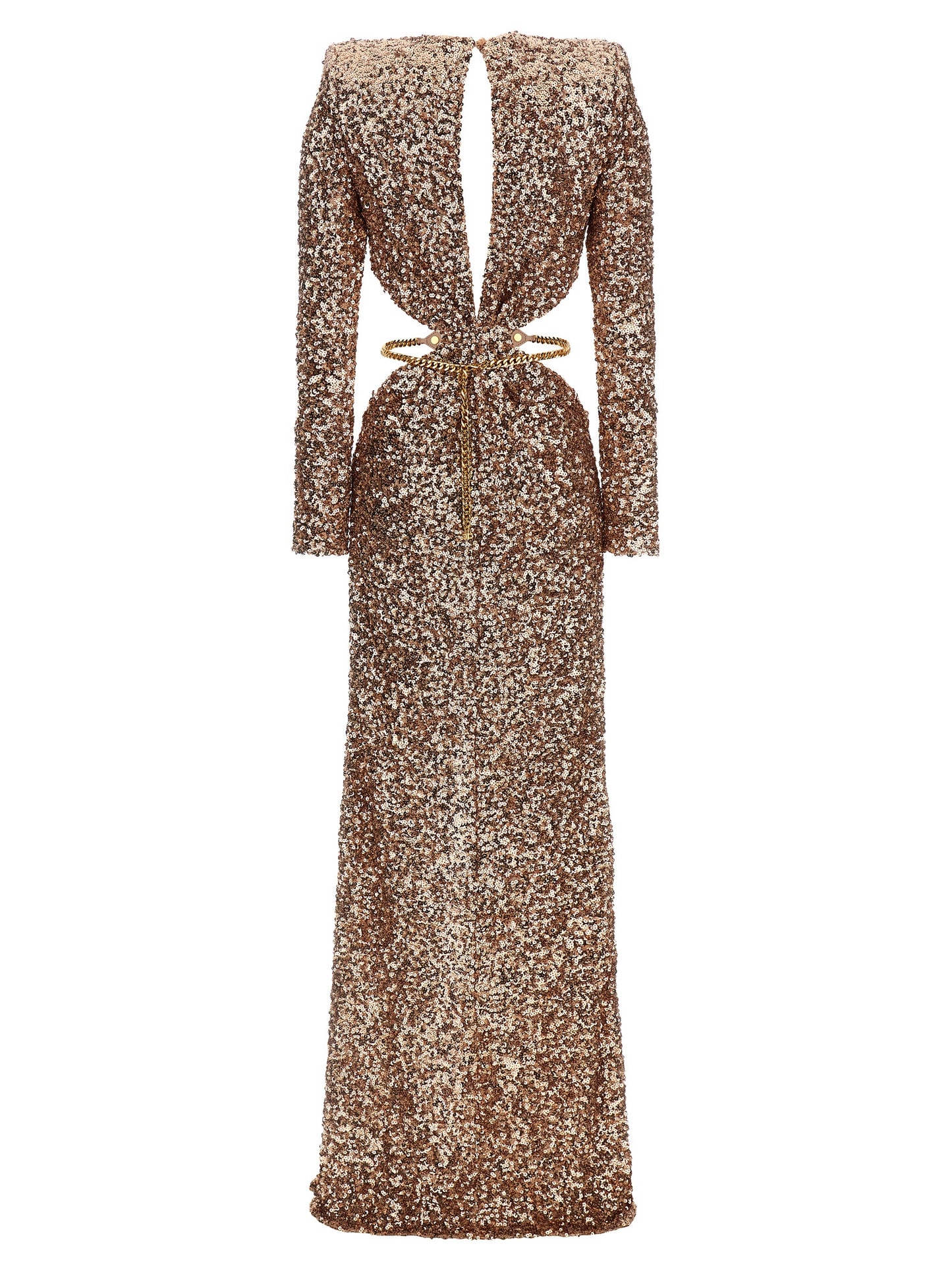 Multicolor Polyester Long Dress