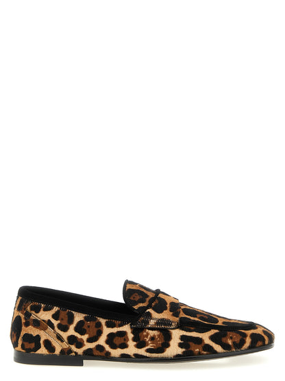 Brown Calfskin Slip-On Loafers