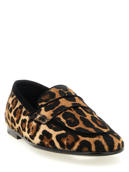 Brown Calfskin Slip-On Loafers