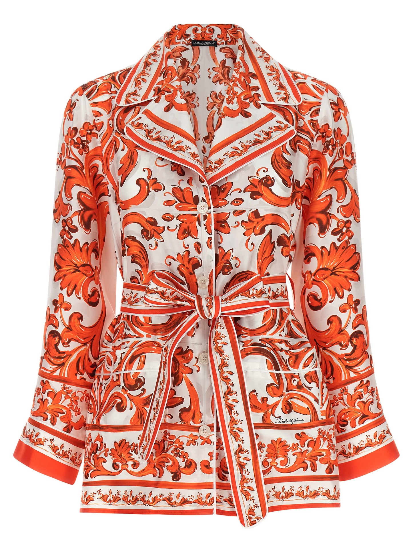 Orange Silk Blouse