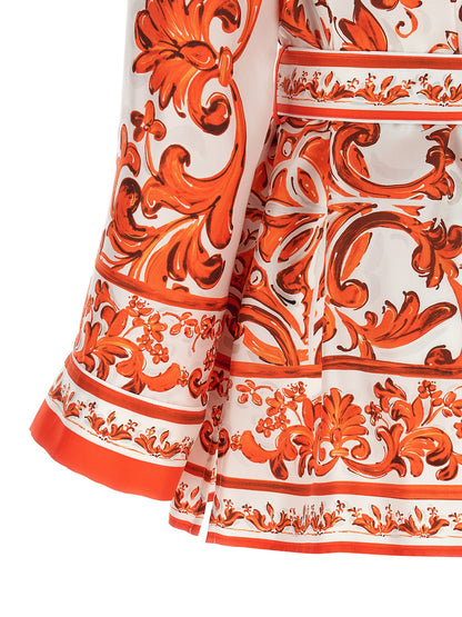 Orange Silk Blouse