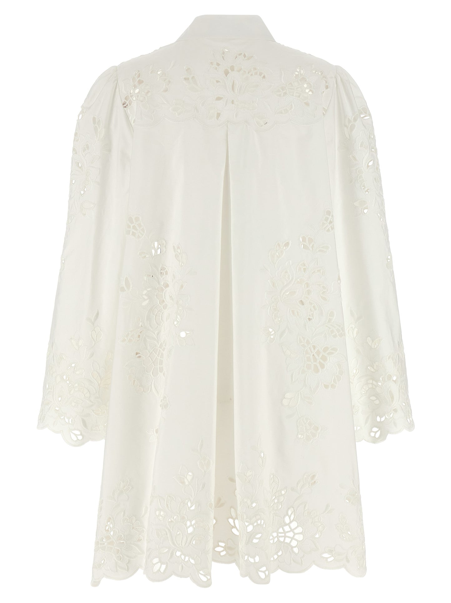 White Cotton Short Dress