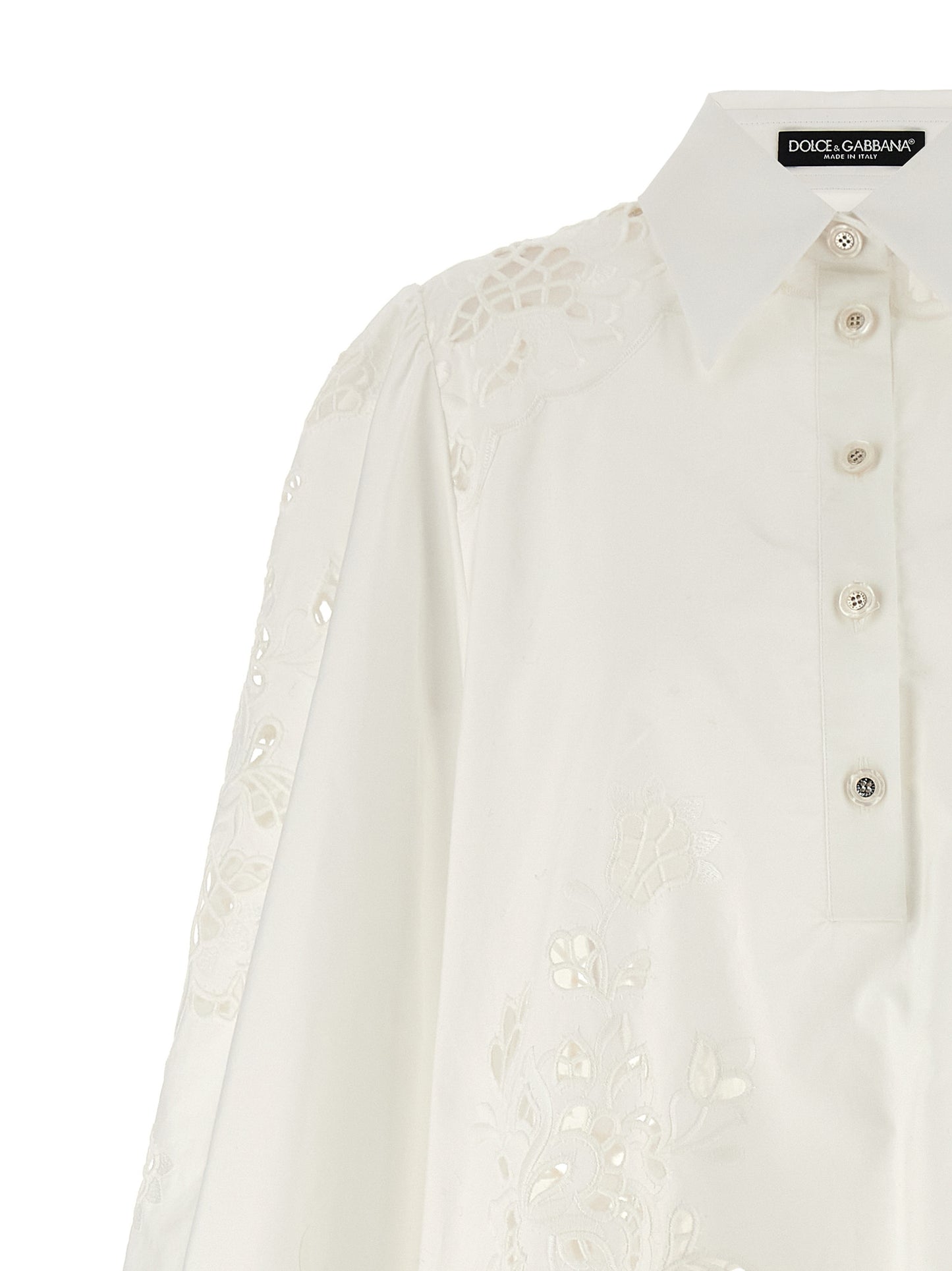 White Cotton Short Dress