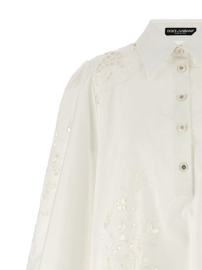 White Cotton Short Dress