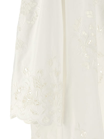 White Cotton Short Dress