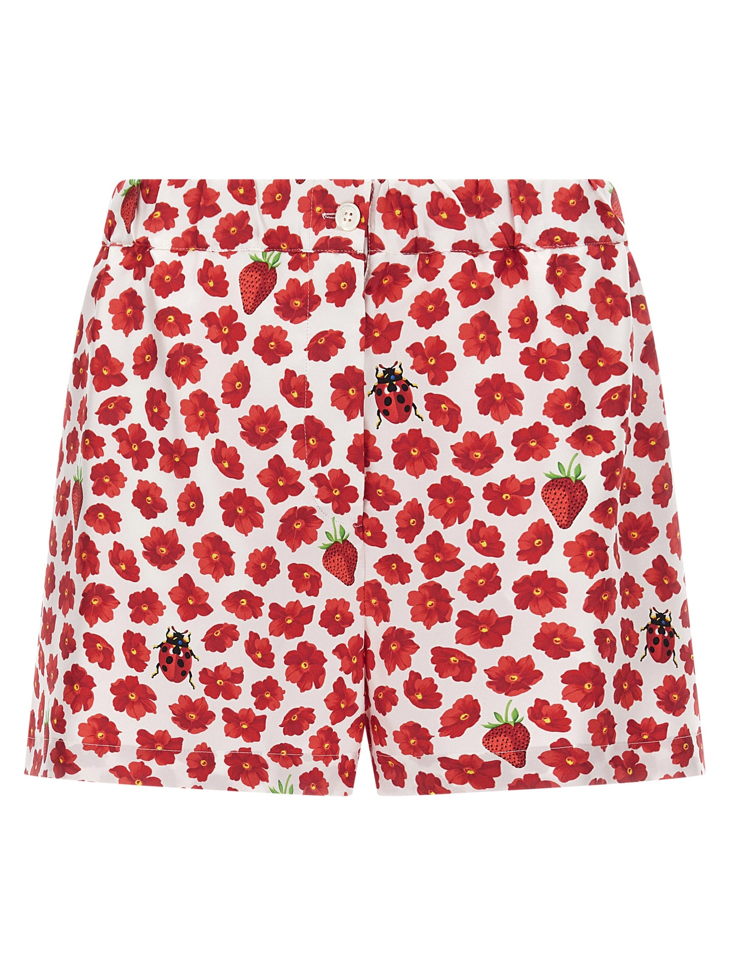 Multicolor Silk Bermuda Shorts