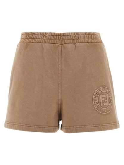 Brown Cotton Bermuda Shorts