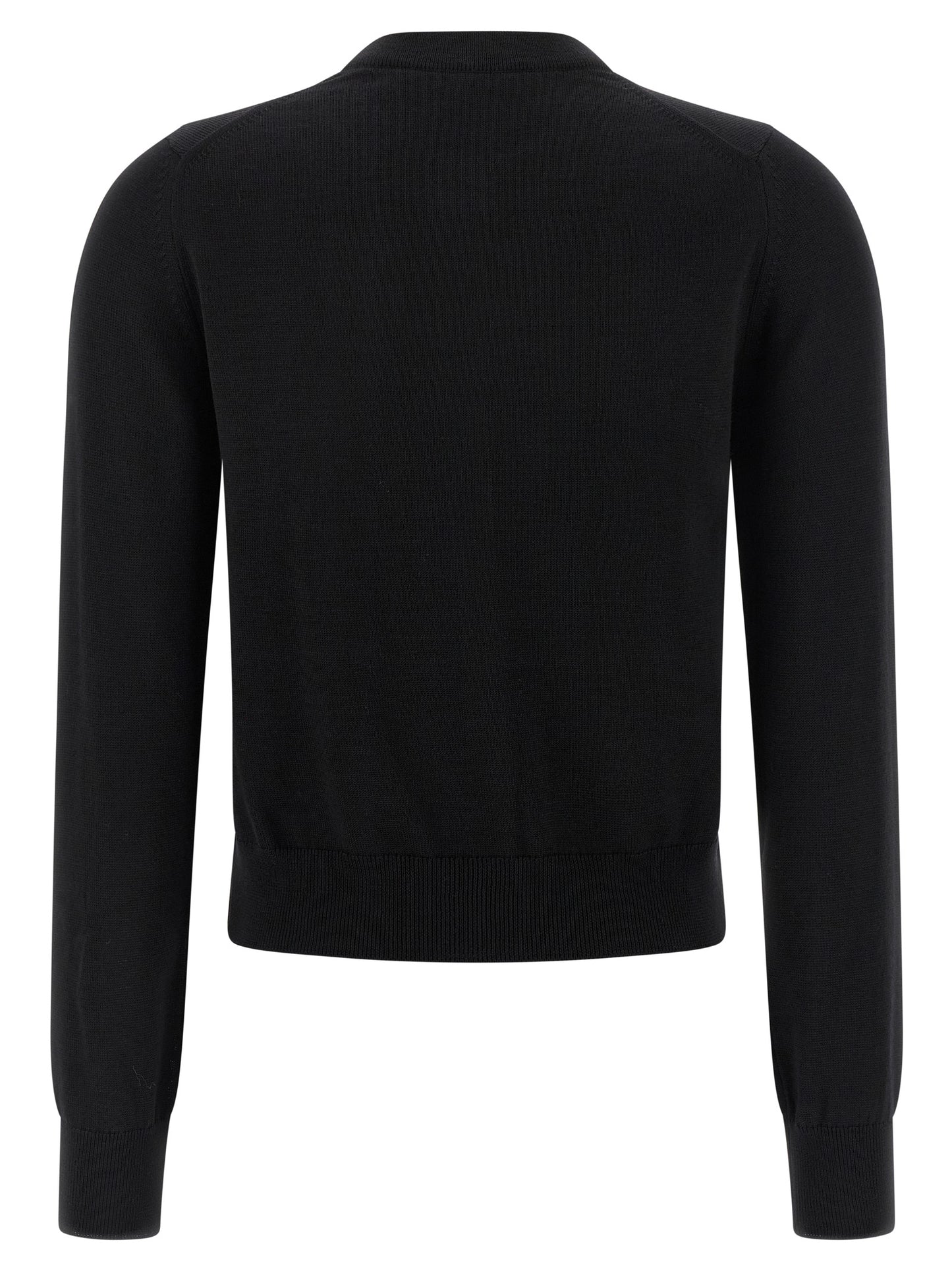Black Virgin Wool Cardigan