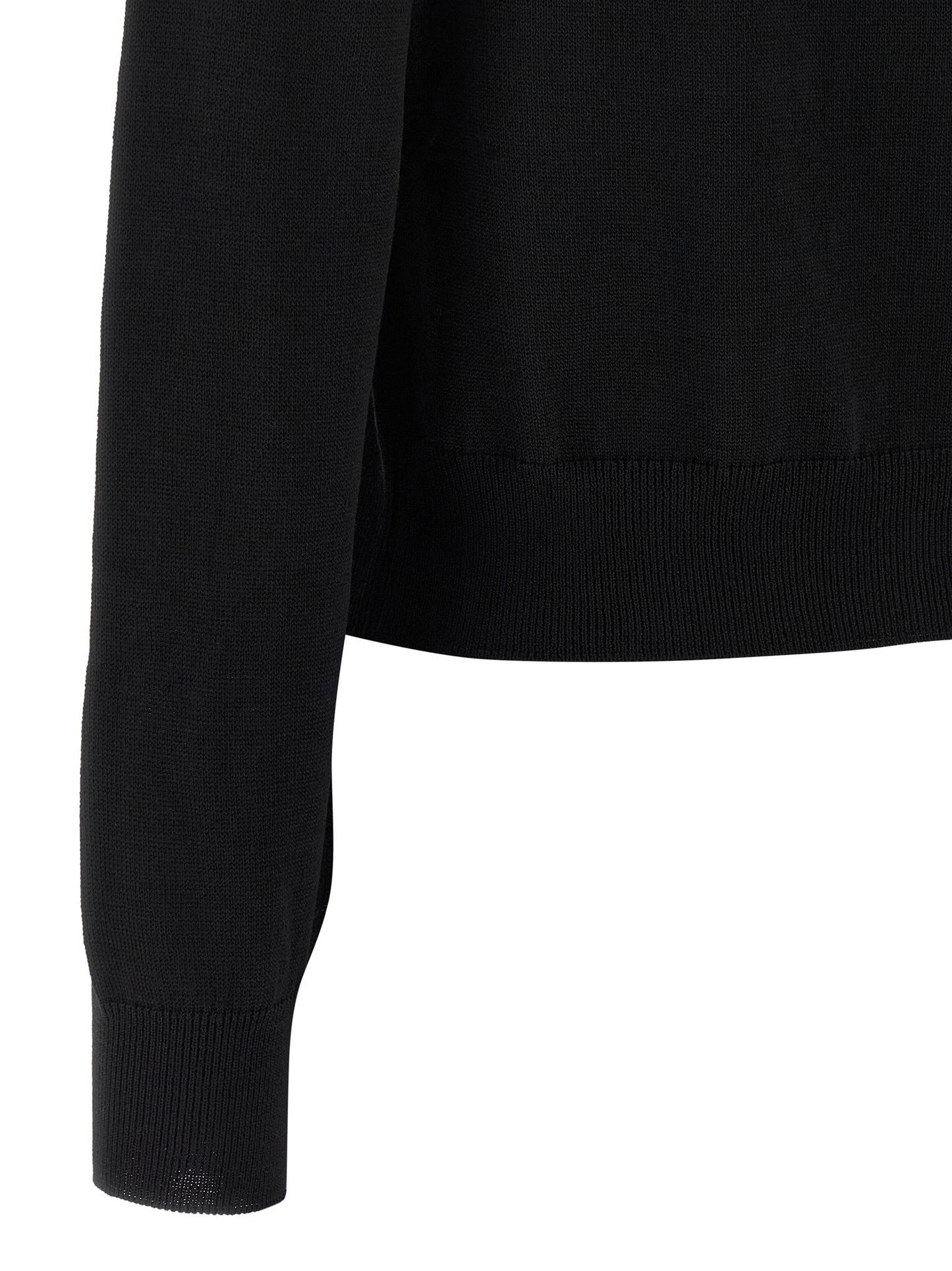 Black Virgin Wool Cardigan