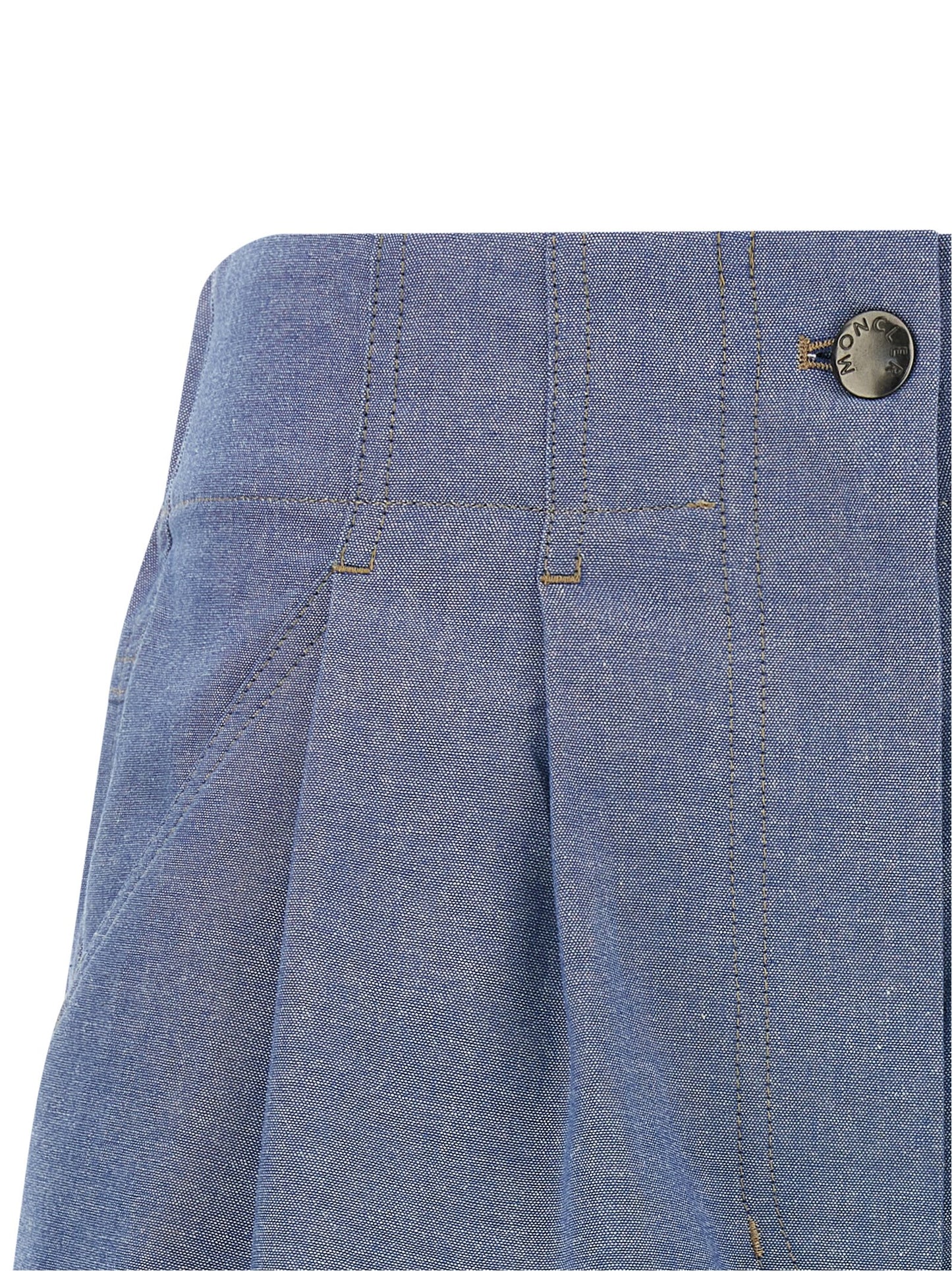 Blue Cotton Bermuda Shorts