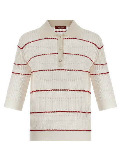 White Silk Polo Shirt