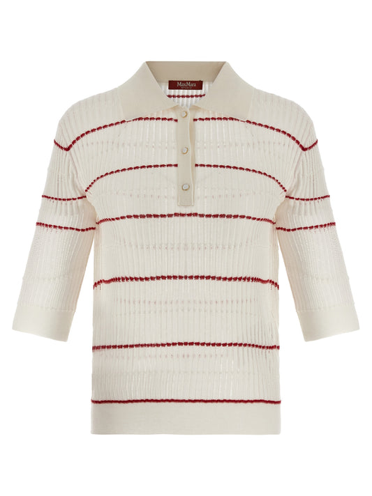 White Silk Polo Shirt