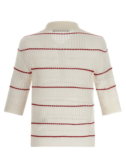 White Silk Polo Shirt