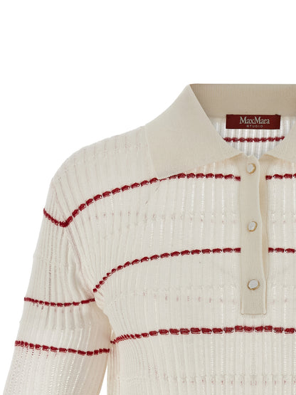 White Silk Polo Shirt