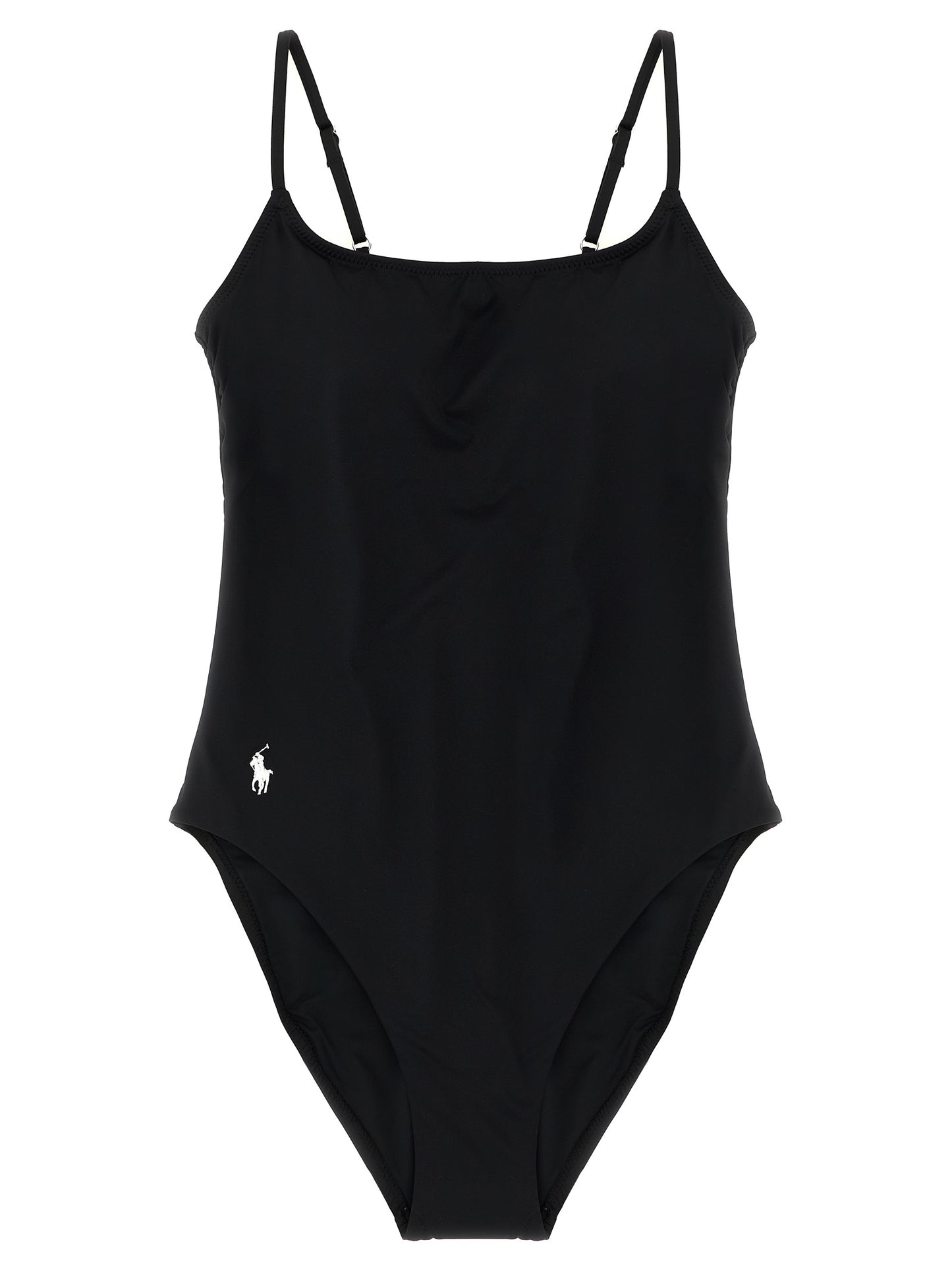 Black Nylon One-Piece Swimsuit