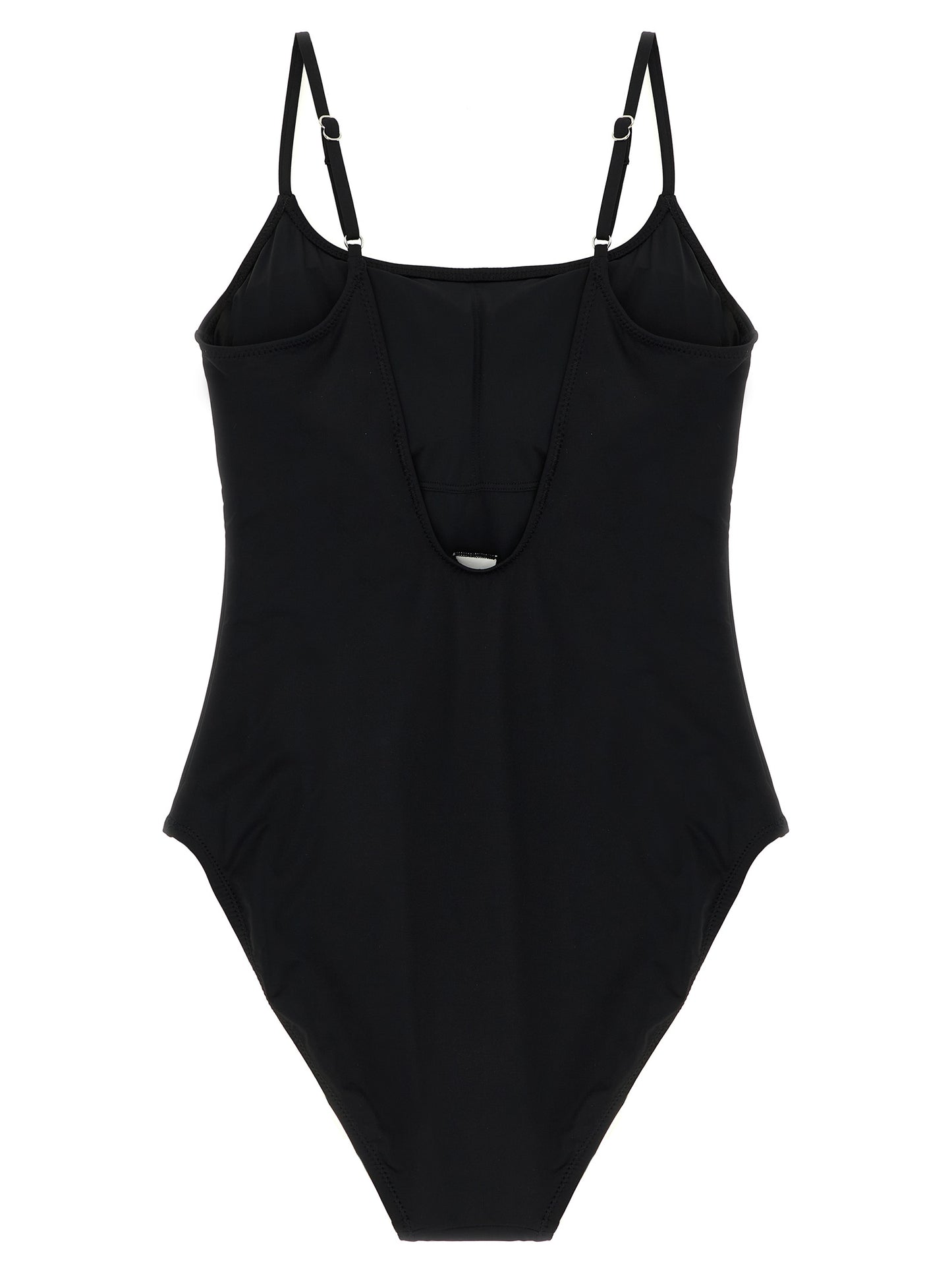Black Nylon One-Piece Swimsuit