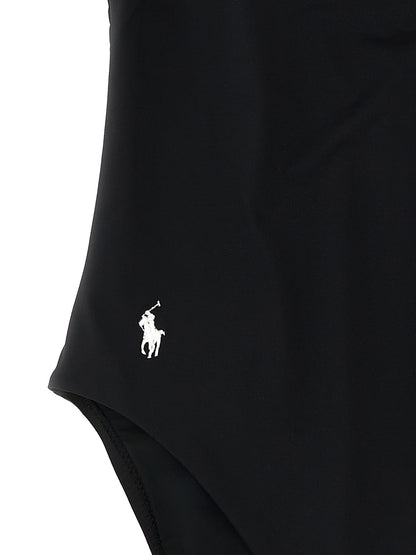 Black Nylon One-Piece Swimsuit