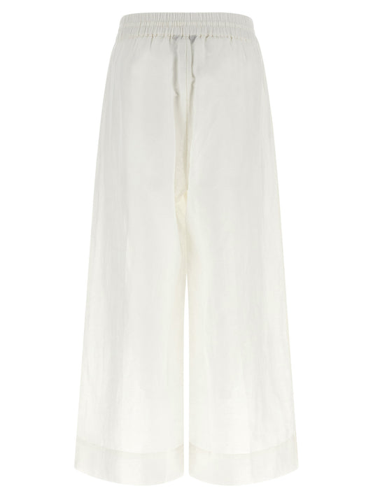 White Linen Casual Pants