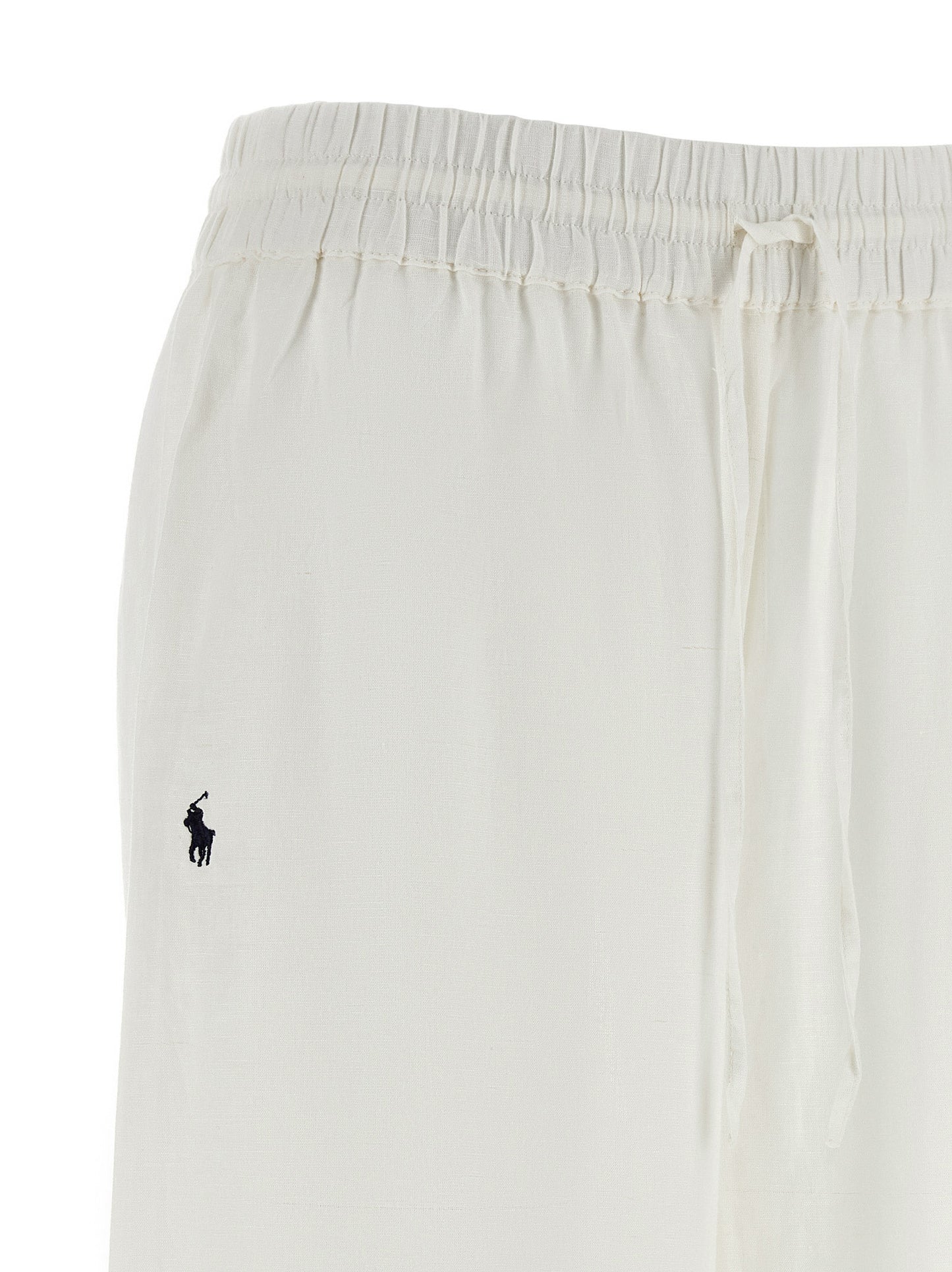 White Linen Casual Pants