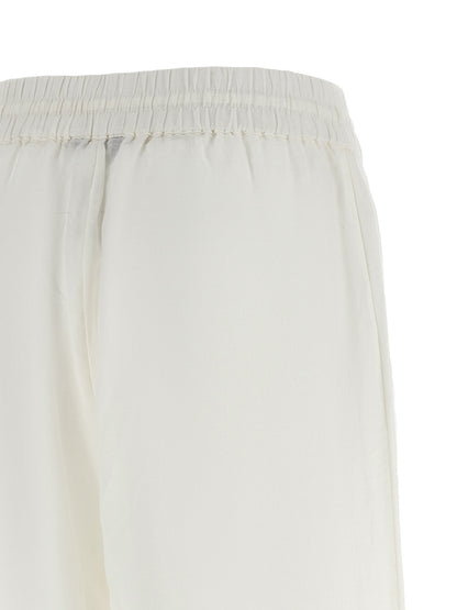 White Linen Casual Pants