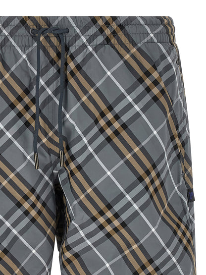 Blue Polyamide Bermuda Shorts