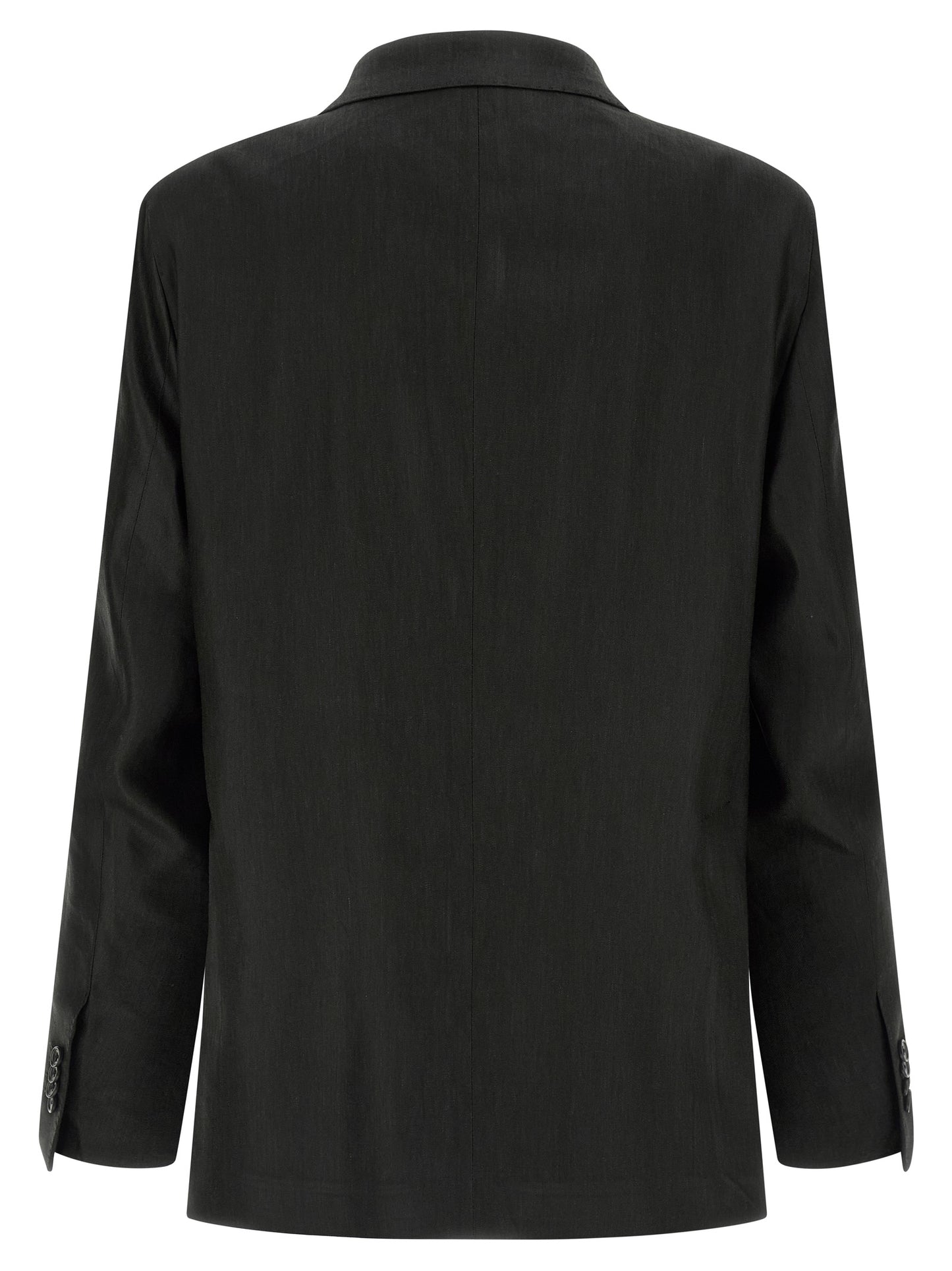 Black Linen Two-Piece Suit