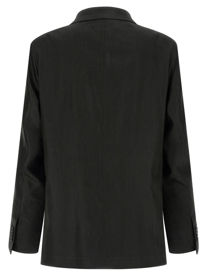 Black Linen Two-Piece Suit