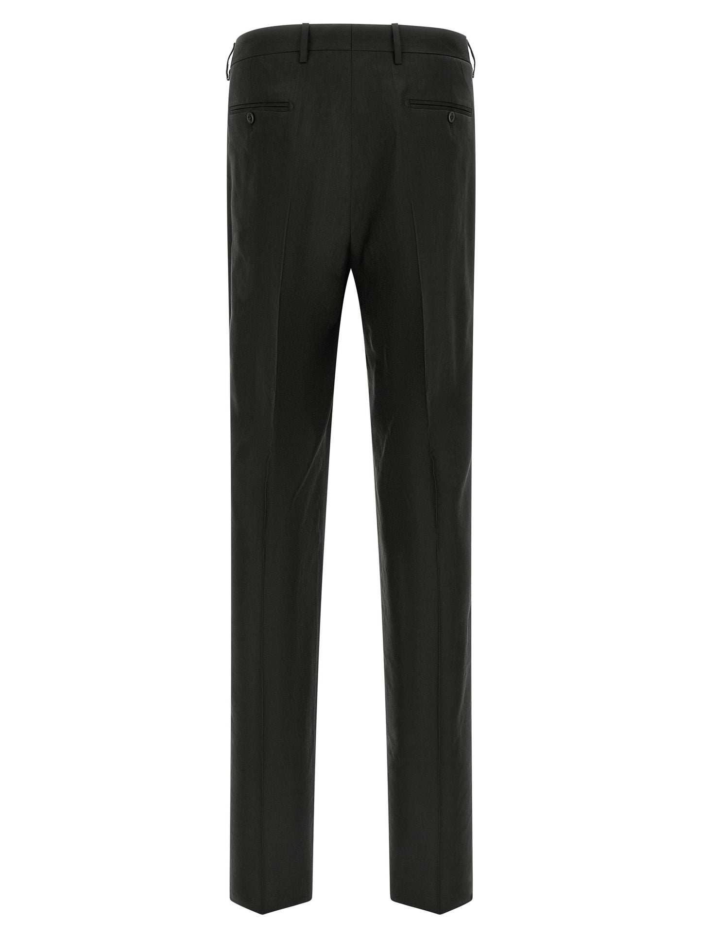 Black Linen Two-Piece Suit