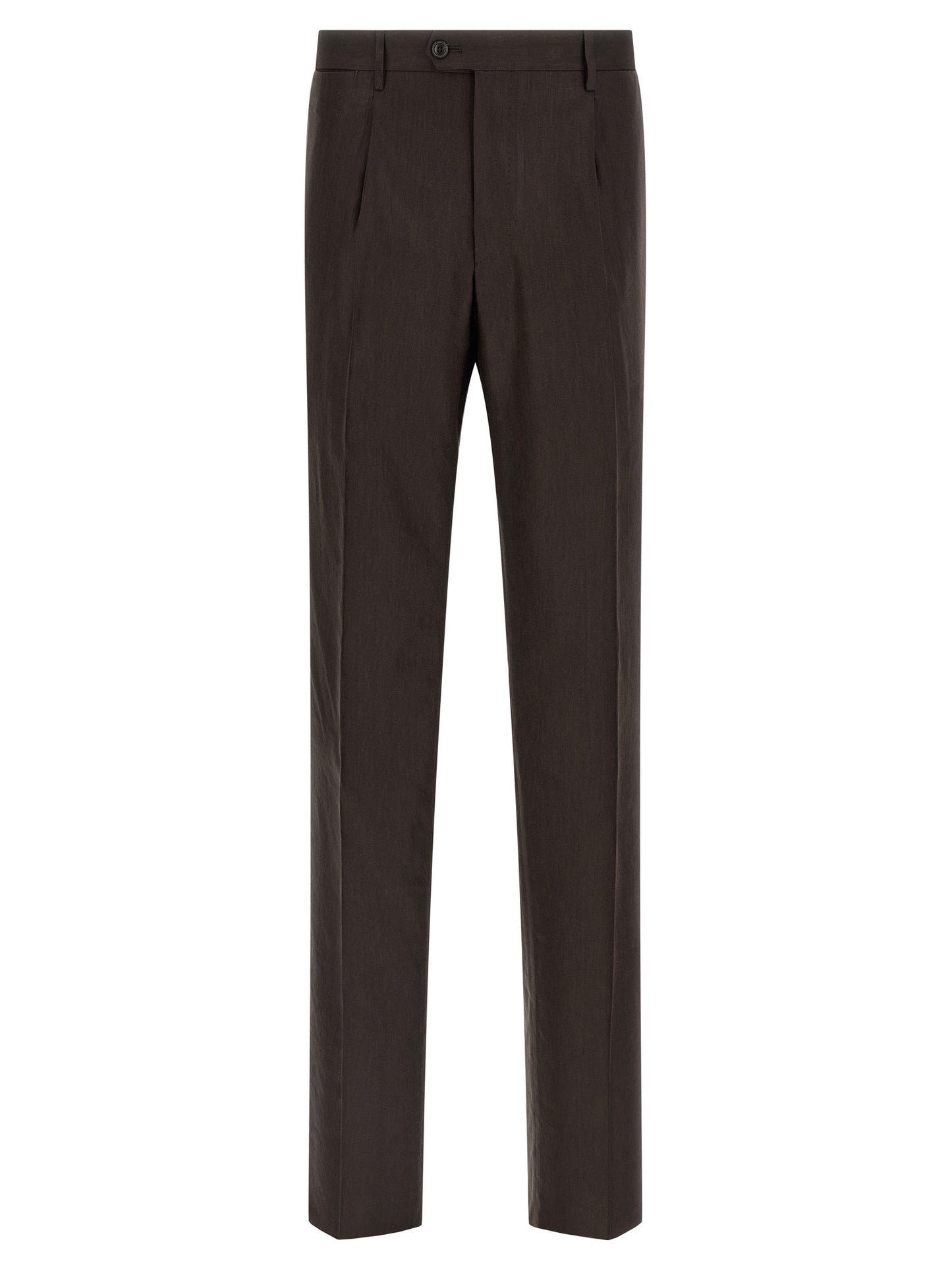 Brown Linen Two-Piece Suit