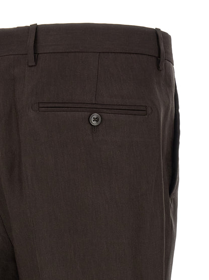 Brown Linen Two-Piece Suit