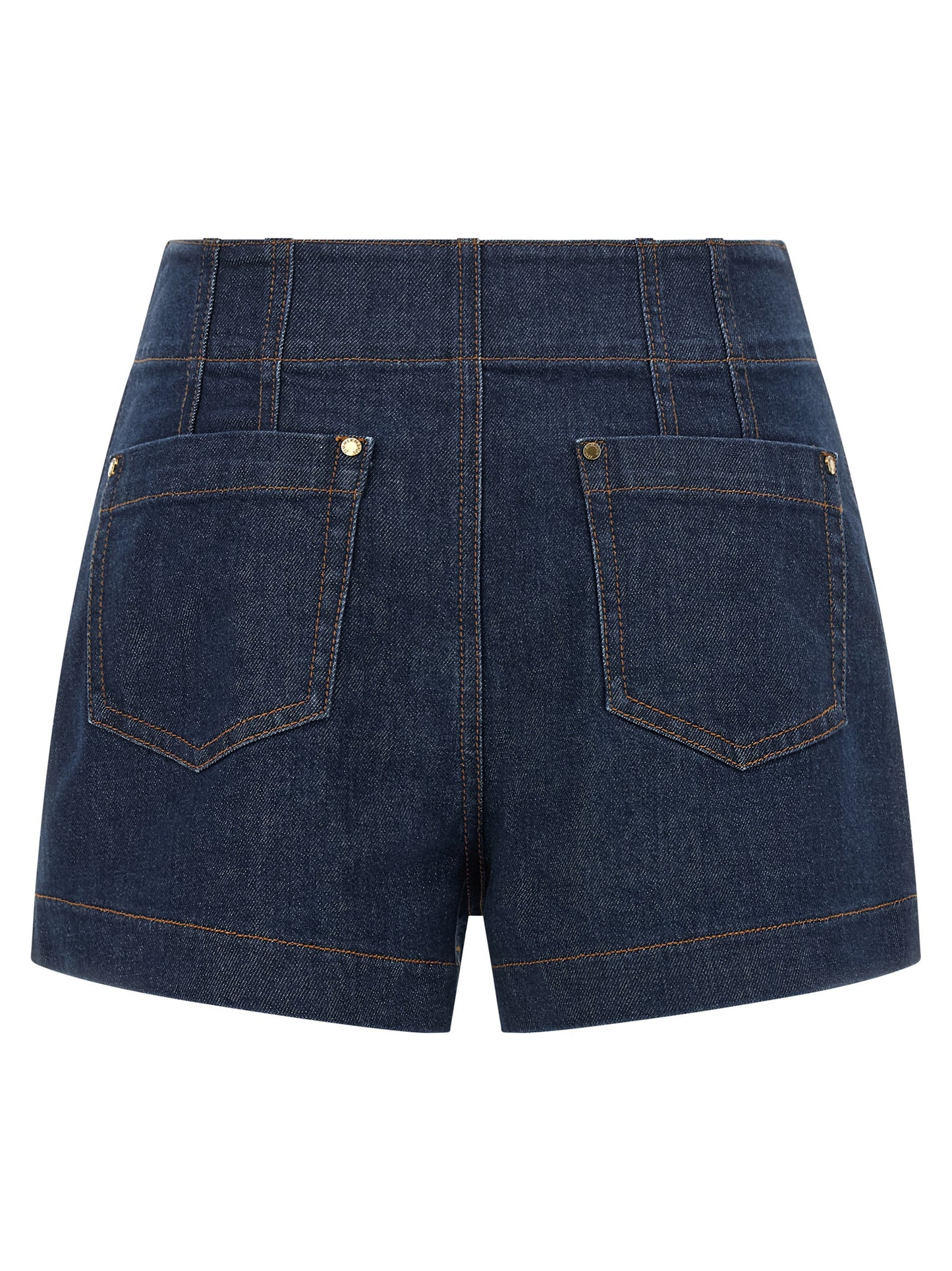 Blue Cotton Bermuda Shorts