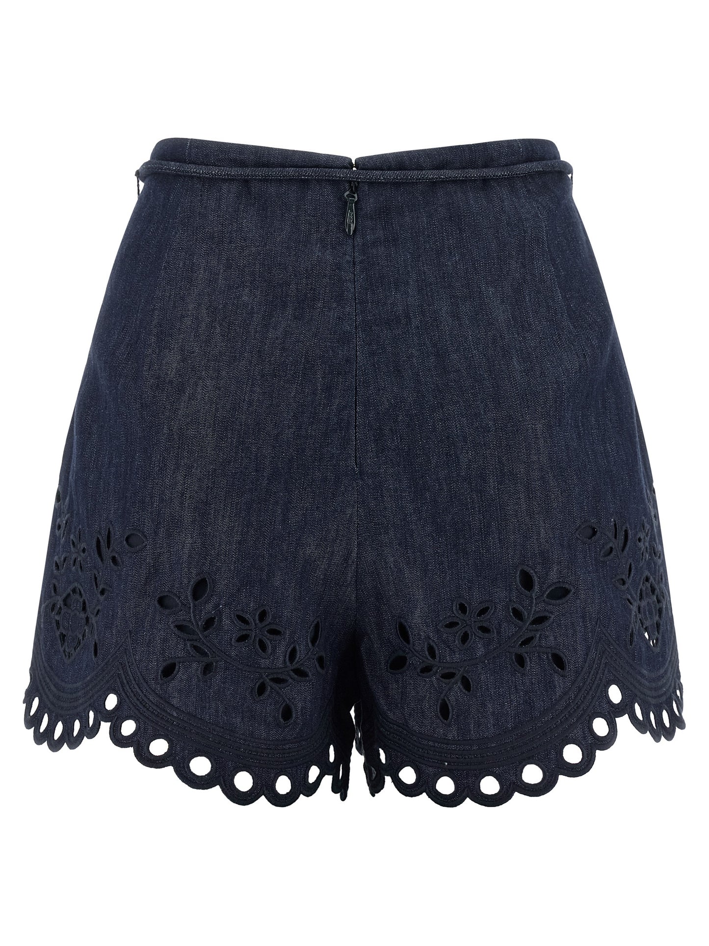 Blue Cotton Bermuda Shorts