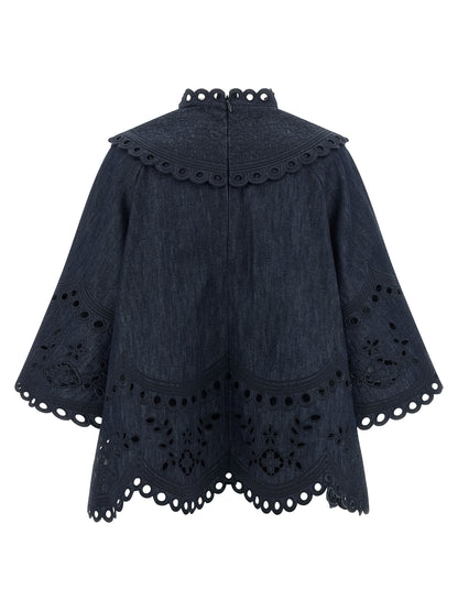 Blue Cotton Blouse