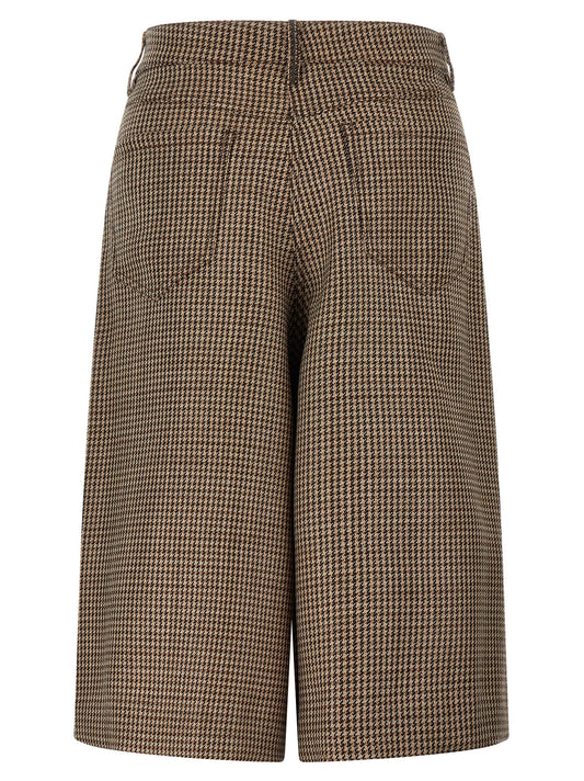 Brown Virgin Wool Bermuda Shorts