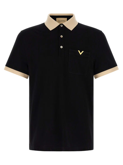 Bicolor Cotton Polo Shirt