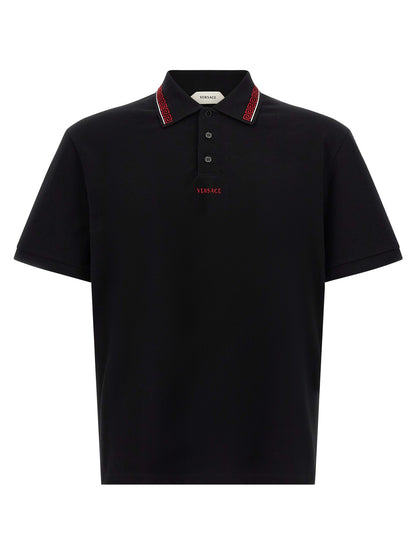Black Cotton Polo Shirt