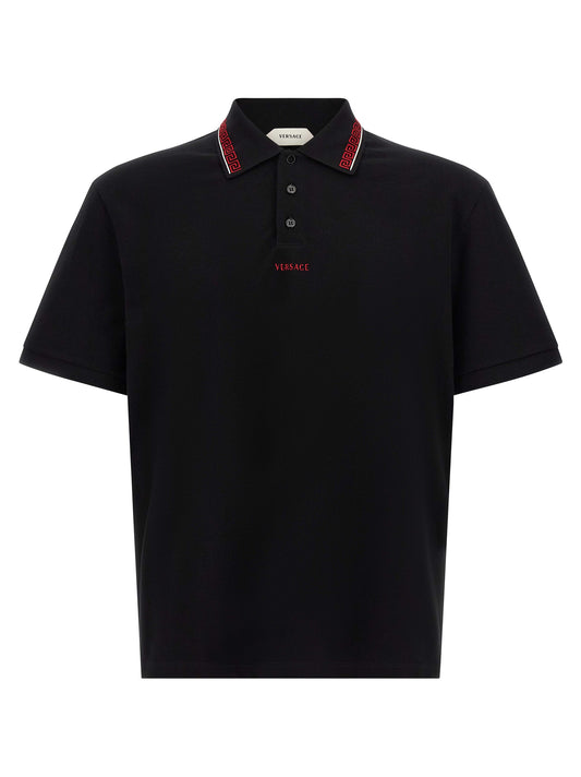 Black Cotton Polo Shirt