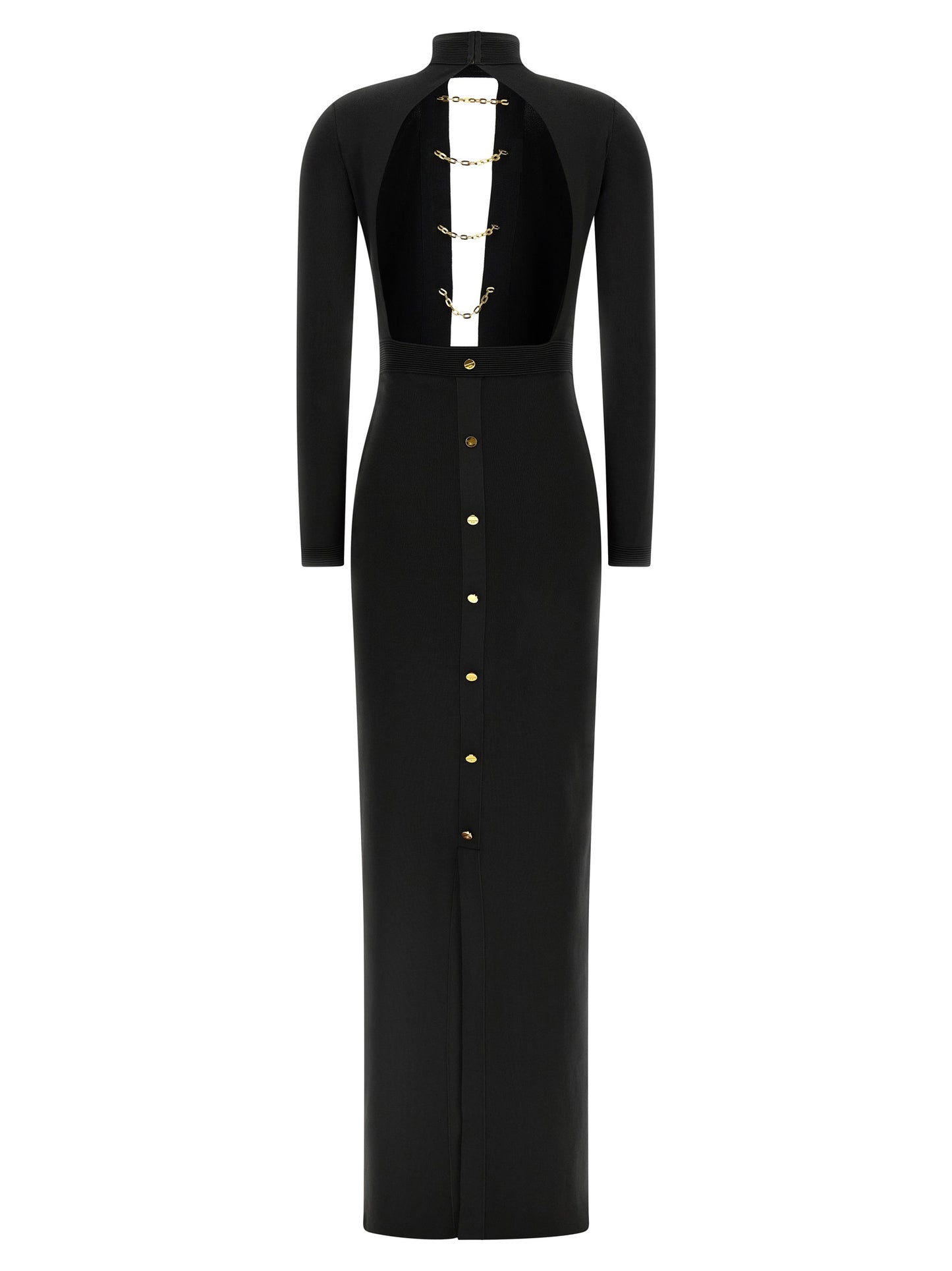 Black Viscose Long Dress